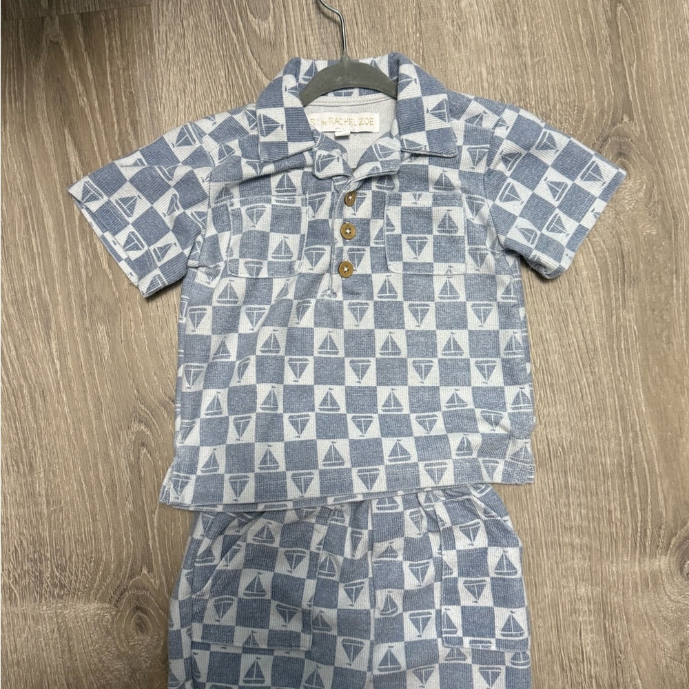 Rachel Zoe Blue and White Kids Polo Shirt